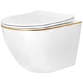 Miniatyrbillede 1 af 6: VÆGHÆNGT TOILET REA MINI TORNADO NFQ GULD KANT