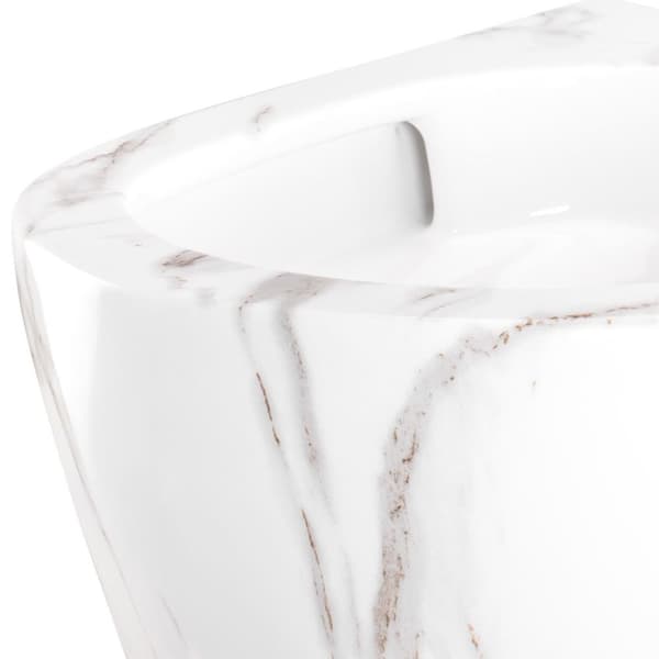 VÆGHÆNGT TOILET REA TORNADO AIAX SHINY HVID MARMOR
