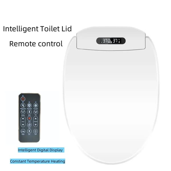 Intelligent toiletlåg, fjernbetjening, øjeblikkelig varmtype,HVID, 510 mm, 220v-230v