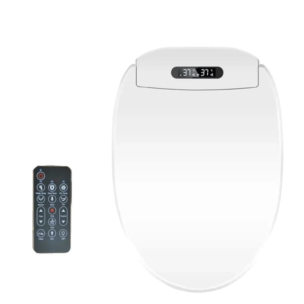 Intelligent toiletlåg, fjernbetjening, øjeblikkelig varmtype,HVID, 510 mm, 220v-230v