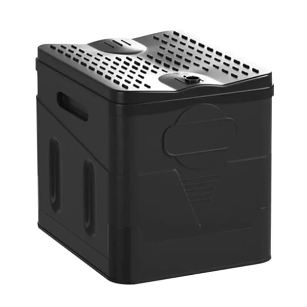 Bærbar Sammenklappelig Toilet, Cyklon Spuling, Skjult Tank,Sort2