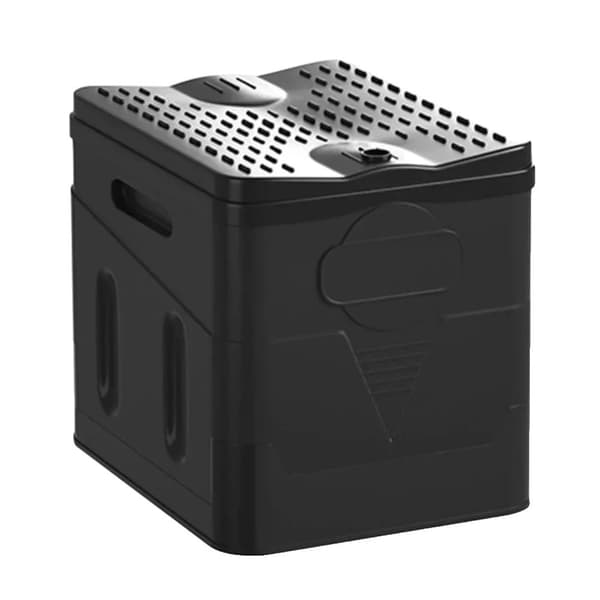 Bærbar Sammenklappelig Toilet, Cyklon Spuling, Skjult Tank,Sort2