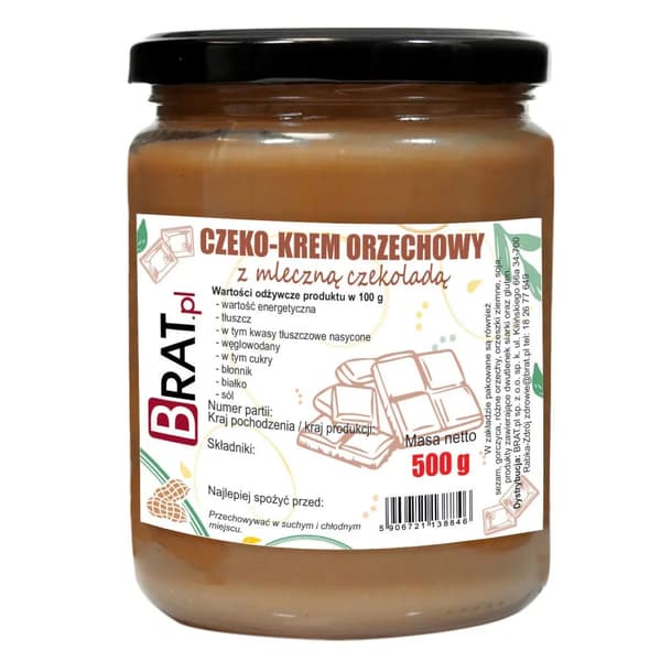 CZEKO-KREM - hasselnøddecreme med mælkechokolade 500g