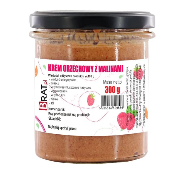 Vadelma-pähkinäkerma 300g