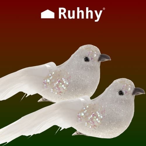 Juletræskugler - fugle 2 stk. Ruhhy 22338