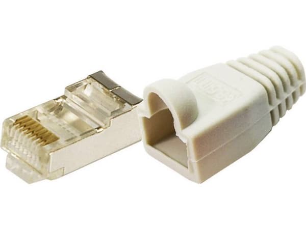 LogiLink MP0011, CAT5e, Harmaa, Muovi, Kulta, 100 kpl