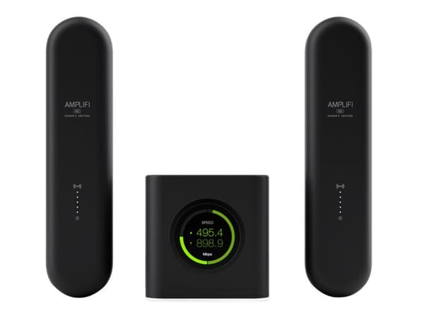 Ubiquiti AmpliFi AFi-G - Gamer's Edition - Wi-Fi-järjestelmä (reititin, 2 laajennusta) - op til 20.000 sq.ft - mesh - GigE - Wi-Fi 5 - Dual Band