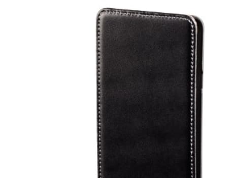 Matkapuhelimen kotelo Samsung Galaxy S2 Flip-Front musta nahka