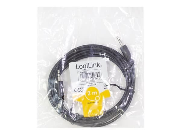 LogiLink - Äänikaapeli - stereo mini-jack uros stereo mini-jack uros - 2 m - musta