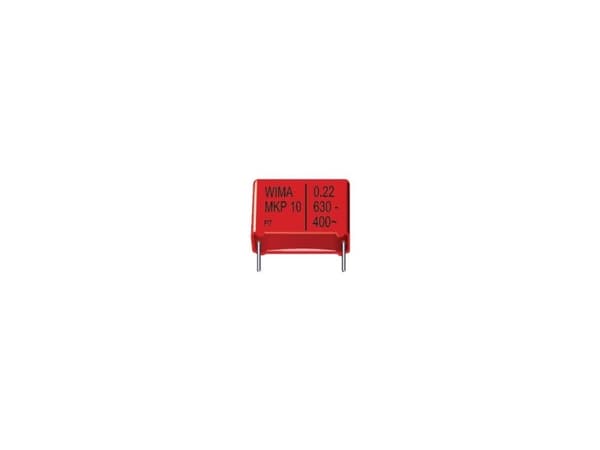Wima MKP1T032206F00KSSD 1 st MKP-foliekondensator med radiell tråd 220 nF 1600 V/DC 10 % 27,5 mm (L x B x H) 31,5 x 15 x 26 mm Bulk