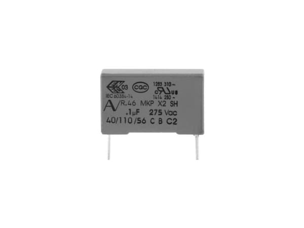 Kemet R46KR422000M1M+ 1 x MKP kondensator för brusreducering med radiell tråd 2,2 µF 275 V 20 % 27,5 mm (L x B x H) 32 x 14 x 28 mm