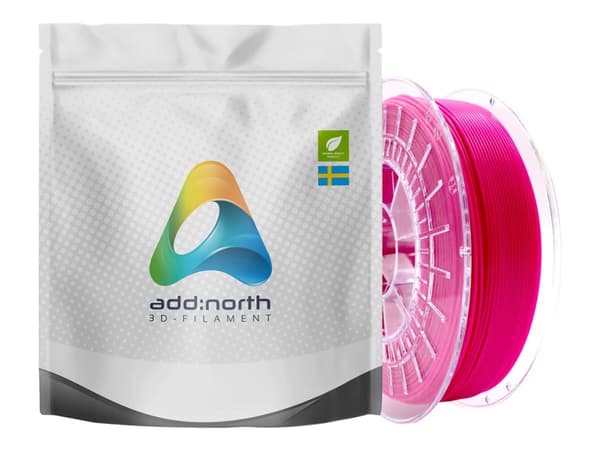 add:north - Lysende rosa - 750 g - E-PLA-filament (3D)