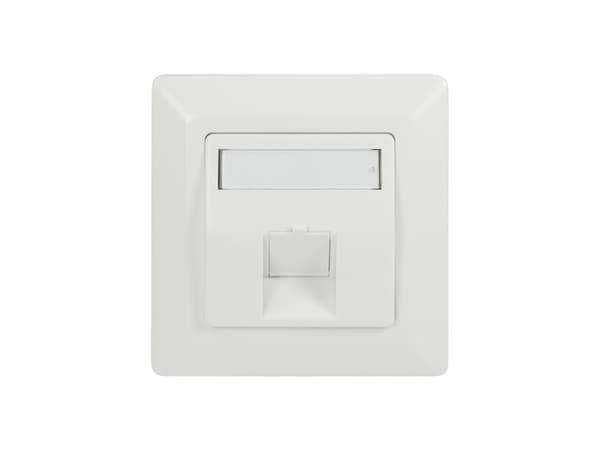 LogiLink NK4027, Valkoinen, Akryylinitriilibutadieenistyreeni (ABS), Ruuviton, Mikä tahansa tuotemerkki, Kiiltävä, Keystone-moduuli
