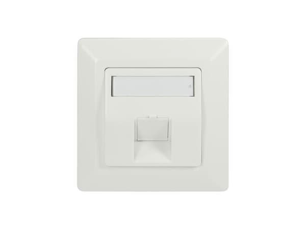 LogiLink NK4027, Valkoinen, Akryylinitriilibutadieenistyreeni (ABS), Ruuviton, Mikä tahansa tuotemerkki, Kiiltävä, Keystone-moduuli