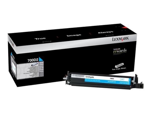 Lexmark 700D2 - Cyan - original - fremkallersett LCCP - for Lexmark C2132, CS310, CS317, CS417, CS517, CX317, CX410, CX417, CX510, CX517, XC2130