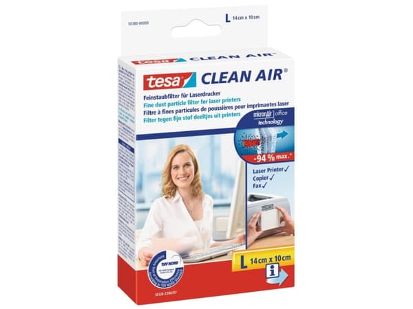 tesa Clean Air L Laserprinter filter finstøv Selvklæbende 1 stk