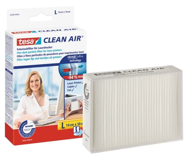 tesa Clean Air L Laserprinter filter finstøv Selvklæbende 1 stk