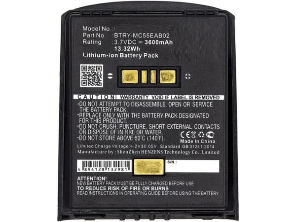 CoreParts - Håndholdt batteri (tilsvarer: Symbol 82-111094-01, Symbol BTRY-MC55EAB02, Symbol U60493) - litiumion - 3600 mAh - 13.3 Wh - svart - for Z