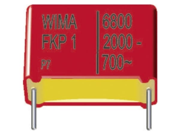 Wima FKP1G031006A00JSSD 567 st FKP-filmkondensator med radiell tråd 0,1 µF 400 V/DC 5 % 27,5 mm (L x B x H) 31,5 x 9 x 19 mm Bulk