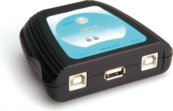 Value Manual USB 2.0 Printer Switch, 2 Ports, 90 x 70 x 25 mm