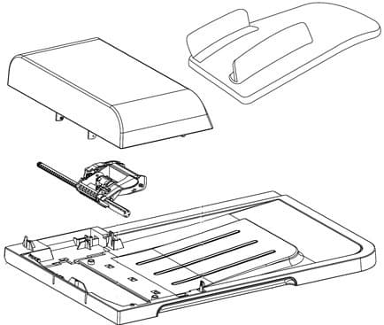 HP CC434-67902, Auto document feeder (ADF), HP Color Laserjet CM2320, Svart, Grå, Hvit
