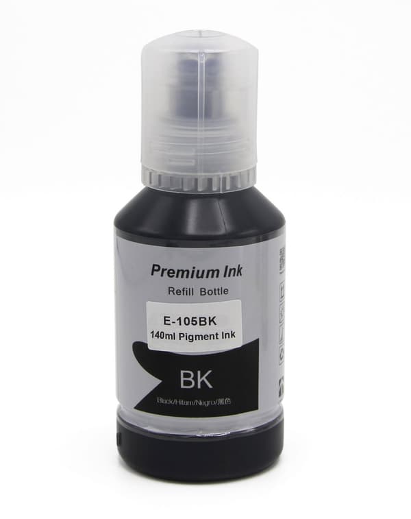 Kompatibel - Epson 105 BK Blækrefill - C13T00Q140 - Sort 140 ml