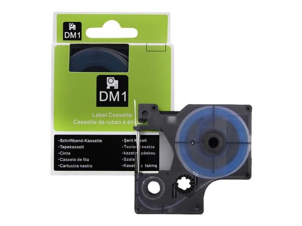 Qoltec - Vit - Rulle (0,9 cm x 1,5 m) 1 kassett(er) rörtejp för värmekrympning - för DYMO ILP219; LabelMANAGER 160, 210, 260, 280, 360, 420, 450; Rhi