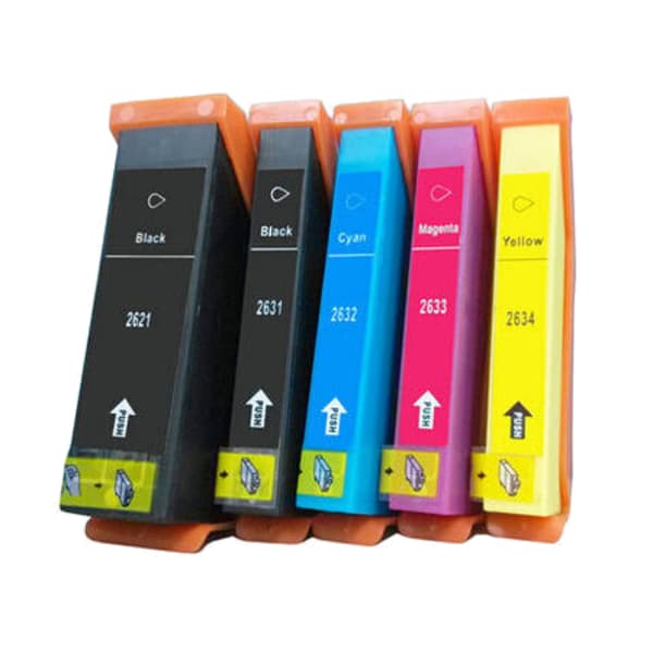 Kompatibel - Epson 2621/2631/2632/2633/2634 5 farvet Refill blækpatron sæt BK / C / M / Y