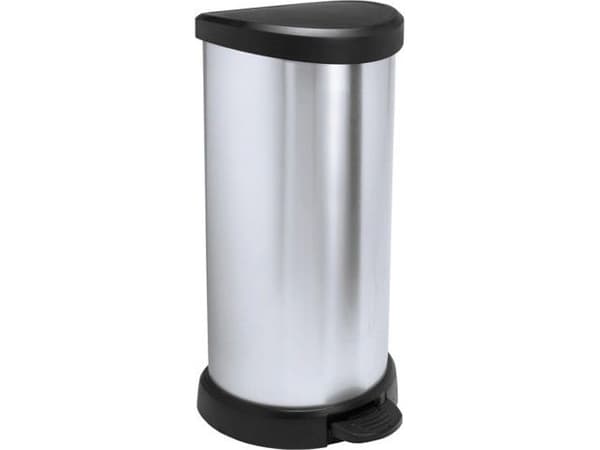 Curver pedal avfallsbeholder 40L sølv (185376)