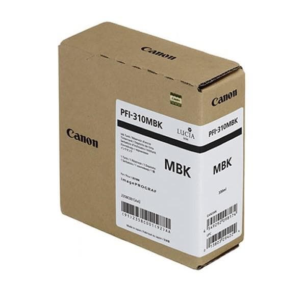 Cartus Cerneala Original Canon Matte Black, PFI-310MBK, pentru IPF TX-2000|TX-3000|TX-4000, 330ml, (timbru verde 0.15 lei),NOPP, "2358C001AA"