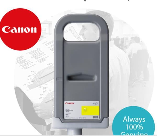 Cartus Cerneala Original Canon Yellow, PFI-710Y, pentru IPF TX-2000|TX-3000|TX-4000, 700ml, (timbru verde 0.15 lei),NOPP, "2357C001AA"