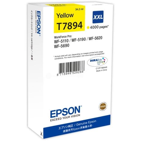 Epson T7894 - XXL size - yellow - original - ink cartridge