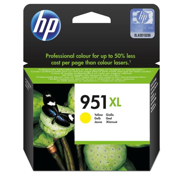 HP 951XL ink cartridge, yellow