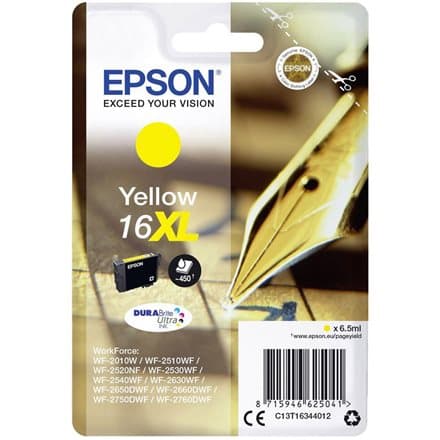Cartus Cerneala Original Epson Yellow, T1634, pentru WF2540, , (timbru verde 0.15 lei), "C13T16344010"