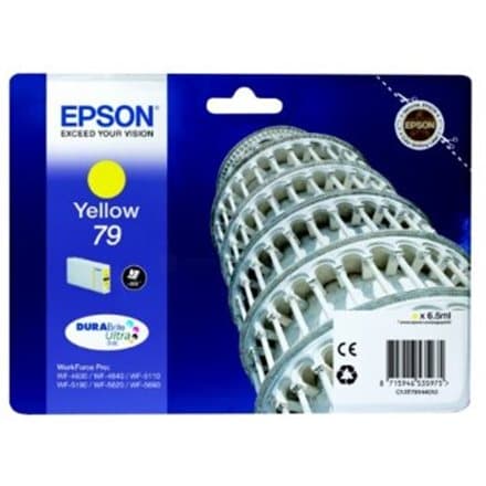Cartus Cerneala Original Epson Yellow, T791440, pentru WP-5110|5190|5620|5690, , (timbru verde 0.15 lei), "C13T79144010"