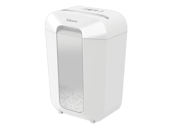 Fellowes Powershred LX70 dokumentmakulator med partikkelkutt P-4, 4 x 40 mm, opptil 11 ark, hvit (100017468)