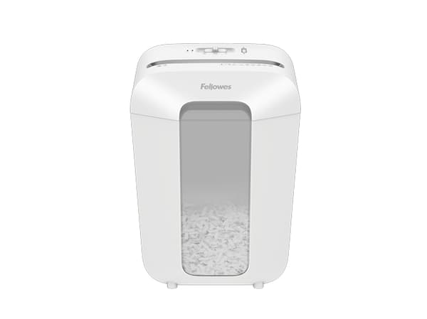Fellowes Powershred LX70 dokumentmakulator med partikkelkutt P-4, 4 x 40 mm, opptil 11 ark, hvit (100017468)