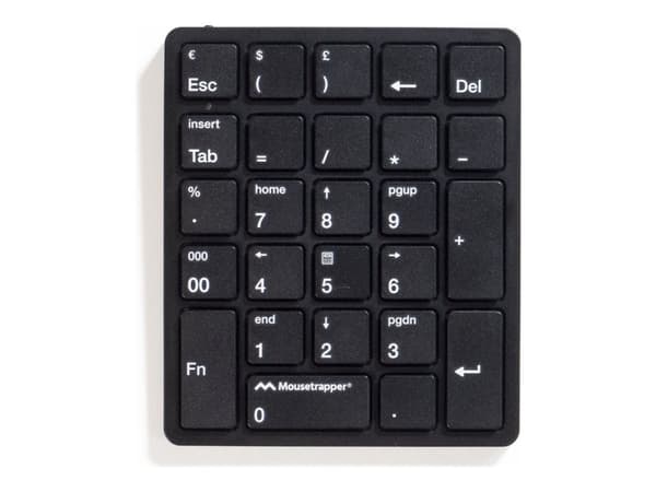 Mousetrapper NumPad - Tastegruppe - trådløs - 2.4 GHz Sort