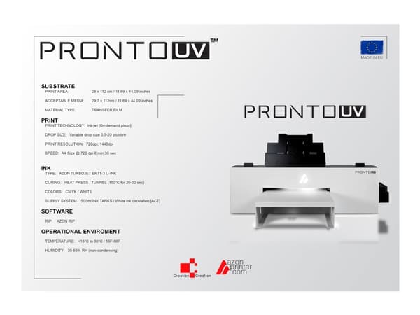 AZON Pronto+ PET Film A1 Roll 100m