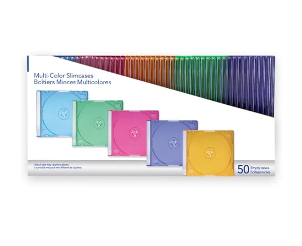 Verbatim CD/DVD-emballasje (Slim Jewel Case 50) flerfarget