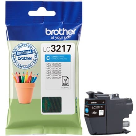 Bror LC | 3217C | Cyan | Bläckpatron | 550 sidor