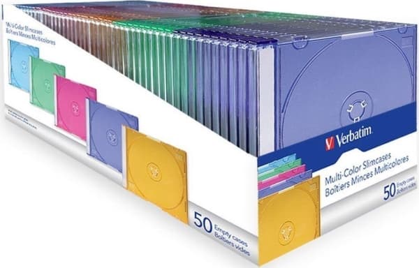 Verbatim CD/DVD-pakkaus (Slim Jewel Case 50) monivärinen