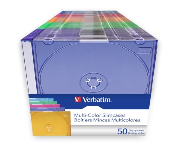 Verbatim CD/DVD-pakkaus (Slim Jewel Case 50) monivärinen