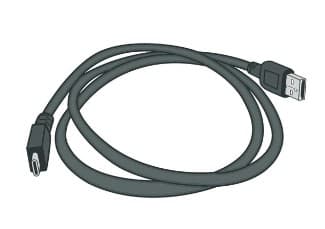 Zebra - USB-kabel - 24 pin USB-C (hane) skruvbar till USB (hane) - 1.5 A - 2 m