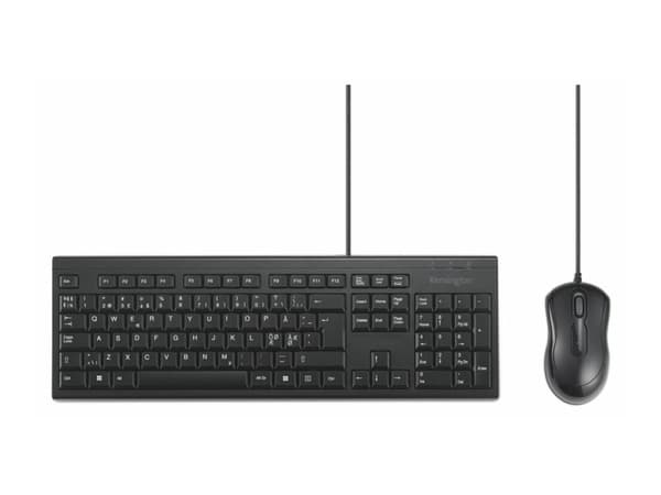 Kensington KM100 EQ - Sats med tangentbord och mus - USB - QWERTY - hela norden