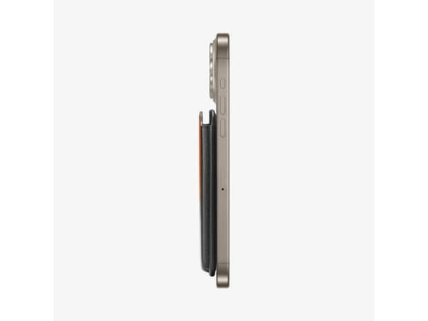 Spigen Valentinus, Kortholder, Sort, PU lær, Apple, MagSafe Device, 1 stykker
