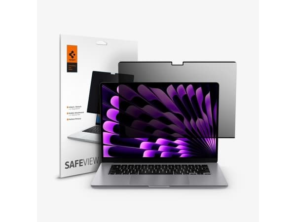 Spigen AFL06951, Bærbar PC-skjermbeskytter, Gjennomsiktig, Apple, MacBook Air 15, 1 stykker