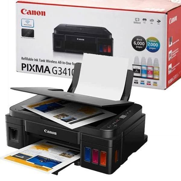 Canon PIXMA G3410 multifunktionsskrivare med påfyllningsbara tankar Svart