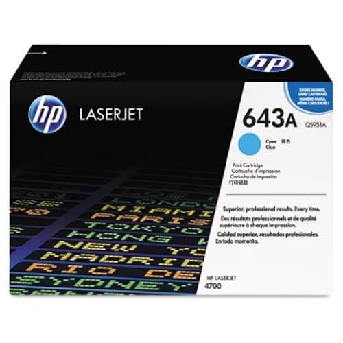 HP 643A Cyan Original LaserJet Toner Cartridge