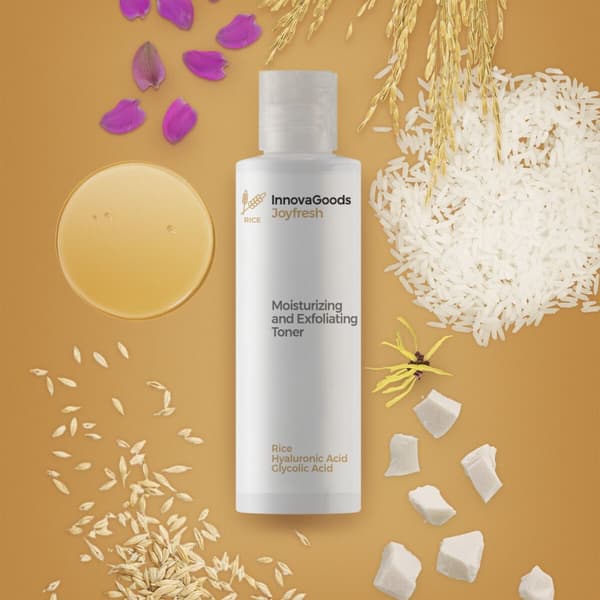 Fuktgivande och exfolierande ansiktstonic Rice Joyfresh InnovaGoods 150 ml